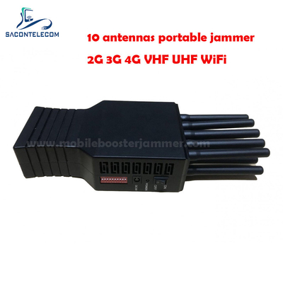 Blocage du signal du téléphone cellulaire 10 antennes 20m Radius VHF UHF GPS